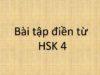 Bài tập điền từ HSK 4