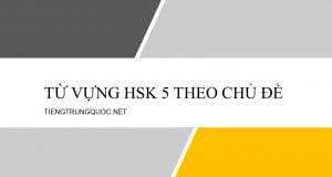 TỪ VỰNG HSK 5 THEO CHỦ ĐỀ