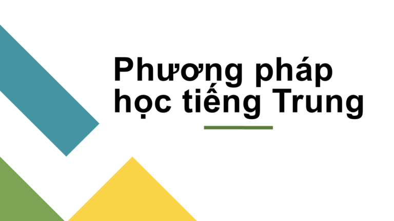 Phương pháp học tiếng Trung